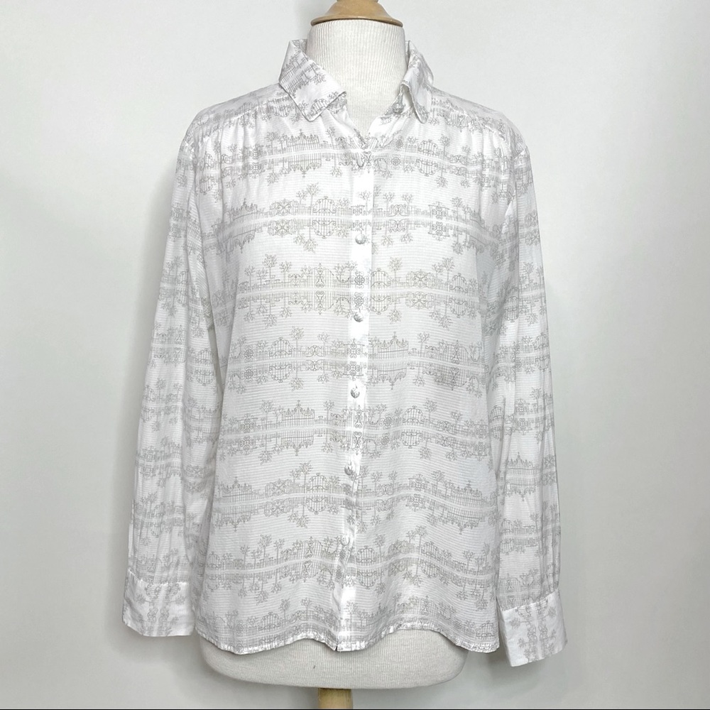 Pendleton Lightweight Button Front Top L - image 1